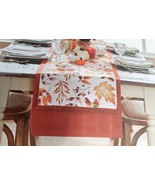 2 Extra Long Fabric Metallic Table Runners(14x72&quot;&amp;14x90&quot;)FALL LEAVES,Sha... - £26.20 GBP