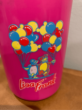 LISA FRANK Thermos Bottle-80s Bear Penguin Balloons Neon Pink Art Branded EUC - £13.42 GBP