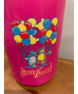 LISA FRANK Thermos Bottle-80s Bear Penguin Balloons Neon Pink Art Branded EUC - $16.83