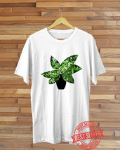 Aglonema Tricolor Plant Casual Men&#39;s T-Shirt Black or White - $18.99