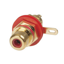 RCA Panel Mount Socket (Gold) - Red - $14.19