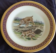 Gorgeous Boehm Lenox Woodland Wildlife Porcelain Plate – Bobcats – 1980 ... - £79.12 GBP