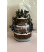 National Parks Theme Baby Shower Green and Blue Woodland Rustic Diaper Cake - £67.35 GBP