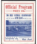 WISCONSIN STATE FAIR PARK SPEEDWAY PROGRAM 1949-INDY CARS-AAA-DIRT TRACK VG - £90.80 GBP
