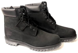Timberland Men&#39;s Premium 6” Sz 8 Waterproof Boots Black 10073  - Worn Once - £72.53 GBP