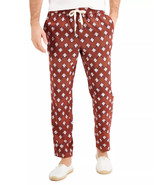 Tasso Elba Men&#39;s Geo-Print Drawstring Pants in Orange/Red combo-Size XL - $34.25 CAD