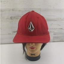 Volcom Full Stone Heather Xfit Hat Adult Size S-M Red Flexfit Baseball Cap - £9.16 GBP