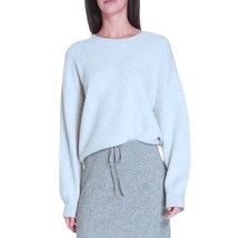 Vince Two Layer Cashmere Top Medium 6 8 Cloud $345 Gray Cotton Inner Layer Cozy - £119.14 GBP