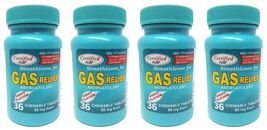 12-PK Simethicone Gas Relief Chewable Tablets 80mg Anti-Gas Bloating 36C... - €33,65 EUR