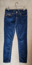 Seven 7 Jeans Size 8 Womens Skinny Blue Dark Wash Stretch 28 inseam - £15.56 GBP
