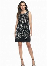 New Adrianna Papell Black Floral Embroidered Shift Dress Size L $120 - £68.83 GBP