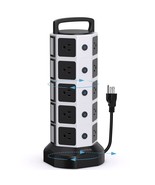 Power Strip Tower Surge Protector 1050J, 20 Ac Outlets 6 Usb Ports, 3000... - £64.64 GBP
