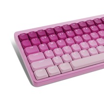Gradient Pink Keycaps 132 Keys, Slim Low Profile Double Shot Keycap Set, Pbt Cus - £22.01 GBP