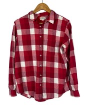 Broadway and Broome by J Crew Womens Flannel Shirt Size Medium Red Plaid - £14.11 GBP