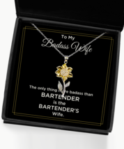 Bartender Wife Necklace Gifts, Birthday Present For Bartender Wife, Husband To  - £39.87 GBP