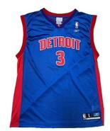 Reebok Detroit Pistons Ben Wallace 3 Basketball Jersey Men&#39;s L NBA Swingman - $34.60