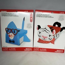 Set of 2: Shark and Tiger Valentines Mailbox Craft Kits Card Decorations - $5.00