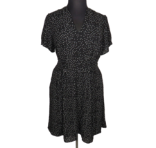 City Chic Women&#39;s Black Polka Dot Corset Lace Up Detail Dress Plus Size 18 - $39.99