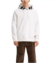 Levi&#39;s Men&#39;s Relaxed Fit Skate Graphic Pullover Hoodie in Zebra White-XL - £29.87 GBP