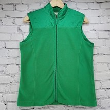 Caribbean Joe Fleece Vest Womens Petite Sz M Medium Green  - $11.88