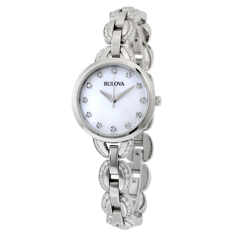 Bulova Women&#39;s 96L203 Stainless Steel Facets Watch with Mother-of-Pearl ... - $135.00