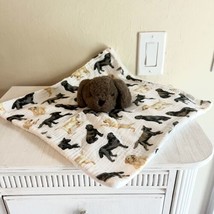 MUDPIE Baby Security Blanket Labrador Retriever Lab Dog Plush Muslin Lovey - £23.28 GBP
