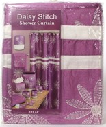 1 Count Popular Bath Daisy Stitch Lilac Shower Curtain 70&quot; X 72&quot; 100% Po... - $42.20 CAD