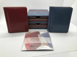 Creative Memories (2) 2&quot;x3&quot;  PicFolio Mini Wallet Albums Reb and  Blue  with Box - £6.38 GBP