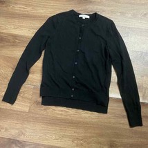 Ann Taylor Loft Women’s Black Long Sleeve Sweater Cardigan XS Extra Small Button - £18.79 GBP