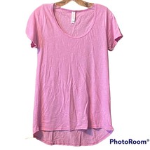 XXS LuLaRoe Shirt Pink Pinstripe Womens Polyester Blend Machine Wash - £7.87 GBP