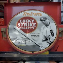 Vintage 1928 Lucky Strike Cigarette &#39;&#39;Harry Heilmann&#39;&#39; Porcelain Gas &amp; Oil Sign - £98.75 GBP