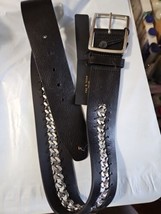 Rag &amp; Bone | Black Boyfriend Jumbo Leather Chain Belt Size: Large - £97.00 GBP