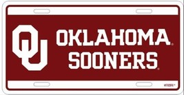 Oklahoma Sooners Collegiate Licensed Novelty License Plate 6&quot; x 12&quot; - $8.98