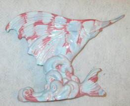 Royal Haegar USA  swordfish sailfish planter mauve agate pink R271 Vintage Vase - $42.85