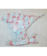 Royal Haegar USA  swordfish sailfish planter mauve agate pink R271 Vinta... - $58.40 CAD