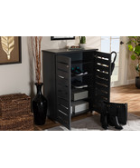 Margaret Dark Gray 2-Door Wooden Entryway Shoe Storage Cabinet - $7,359.37 MXN