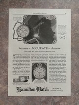 Vintage 1927 Hamilton Watch Railroad Accuracy Full Page Original Ad 422 - £5.30 GBP