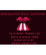 WHOLESALE BULK CLOTHING LOT RESELLER Toddler Boys Girls TOPS  - 16 PIECES - $30.79