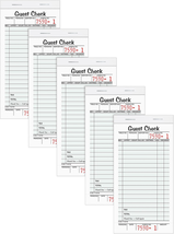 Guest Check Pads, Single Part, Perforated, White, 3-2/5" X 6-3/4 ", 50 S... - $11.85