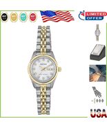 Women&#39;s Genuine Crystal &amp; Mother-of-Pearl Watch - Timeless Two-Tone Eleg... - $1,032.17 MXN
