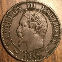 1853 W FRANCE 5 CENTIMES COIN - $14.02