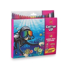 Cello ColourUp Wax Crayon Jumbo - Pack of 24 Bright Shades (1 SET) - £9.96 GBP