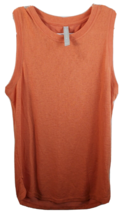 Athleta Tank Top Womens Small Orange Knit Modal Round neck Sleeveless Pu... - $16.57