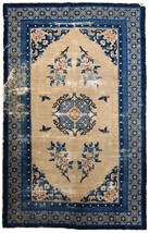 Hand made antique Peking Chinese rug 4.2&#39; x 6.3&#39; ( 128cm x 195cm ) 1880s - 1C275 - £1,124.62 GBP