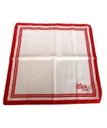 Vintage Patricia Paris 20&quot; Square Cream &amp; Red Tone Polyester Scarf - $19.99