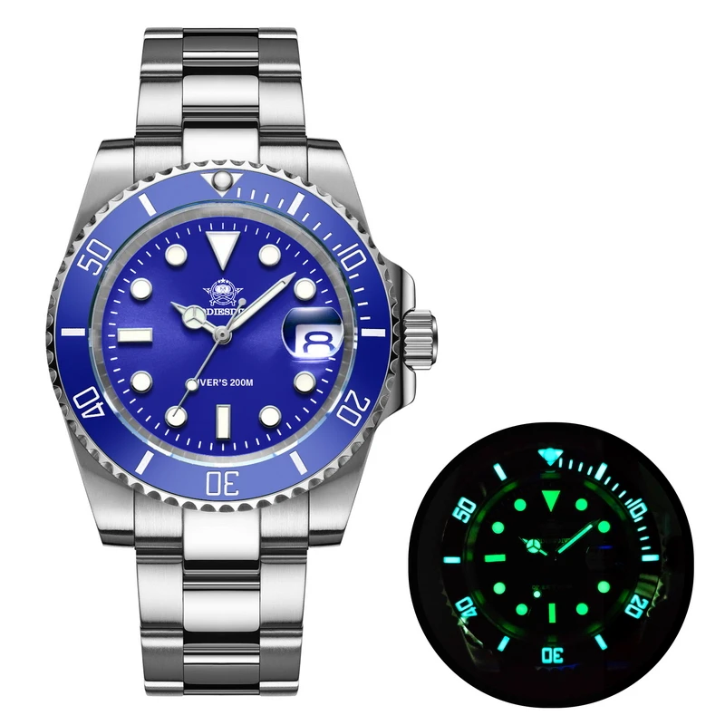 Dive Watch 200m 2115 Quartz Watches Men C3 Super Luminous Calendar Divin... - $96.01