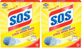 Pack of 2 SOS Pads Steel Wool Soap Pads Removes Tough Mess Eliminate Soa... - $286.28 MXN