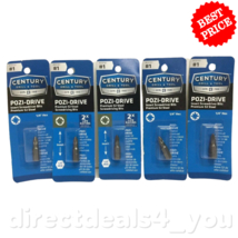 CENTURY DRILL &amp; TOOL #69181  #1 Pozi-Drive  Screwdriver Bits Pack of 5 - £23.73 GBP