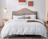 Bedsure White Duvet Cover Queen Size - Washed Duvet Covers, Soft Queen D... - £29.88 GBP