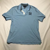 Vintage Tommy Hilfiger Polo Shirt Mens XL Light Blue Embroidered Logo Crest - $14.01